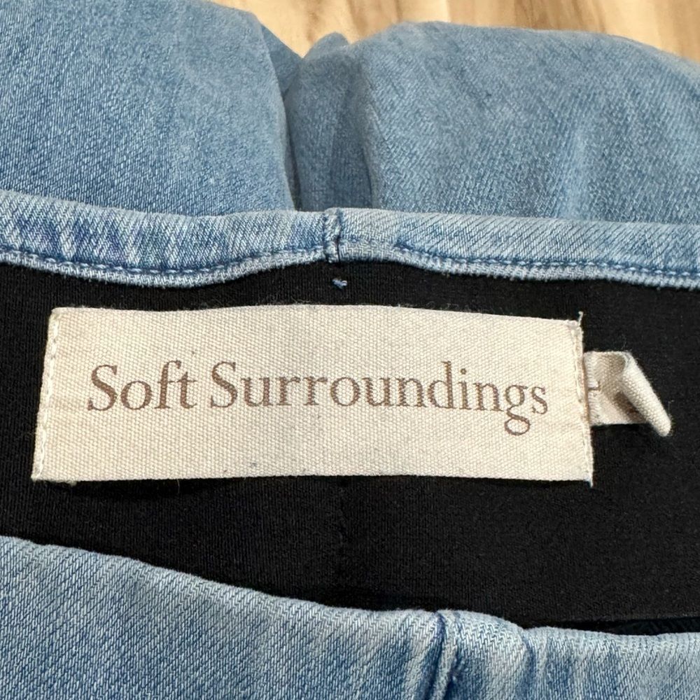 Soft Surroundings Ultimate Denim Pull-On Slim Leg Jeans Women’s Large - Picture 4 of 5